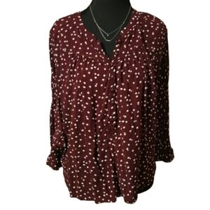 Maeve Women's XS Maroon Batwing Sleeve Top